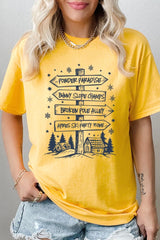 5000-E3189 Ski Lodge Signs Graphic Heavy Cotton Tee $9