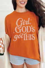 5000P-E3102 Girl, Godu2019s Got This Graphic Plus Heavy Cotton Tee $12.75