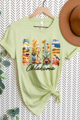 US3001P-E3061OK Oklahoma State Brushstroke Graphic Plus Tee $16