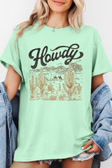 5000-E3095 Howdy Desert Western Graphic Heavy Cotton Tee $9