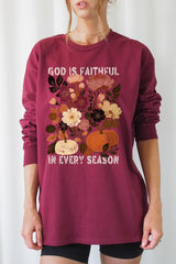 UL240P-E3171 Faithful In Every Season Graphic Plus Long Sleeve Tee $17