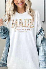 5000P-E3068 Made for More Faith Graphic Plus Heavy Cotton Tee $12.75