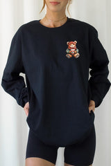 UL240P-E3175 Christmas bear Graphic Plus Long Sleeve Tee $17