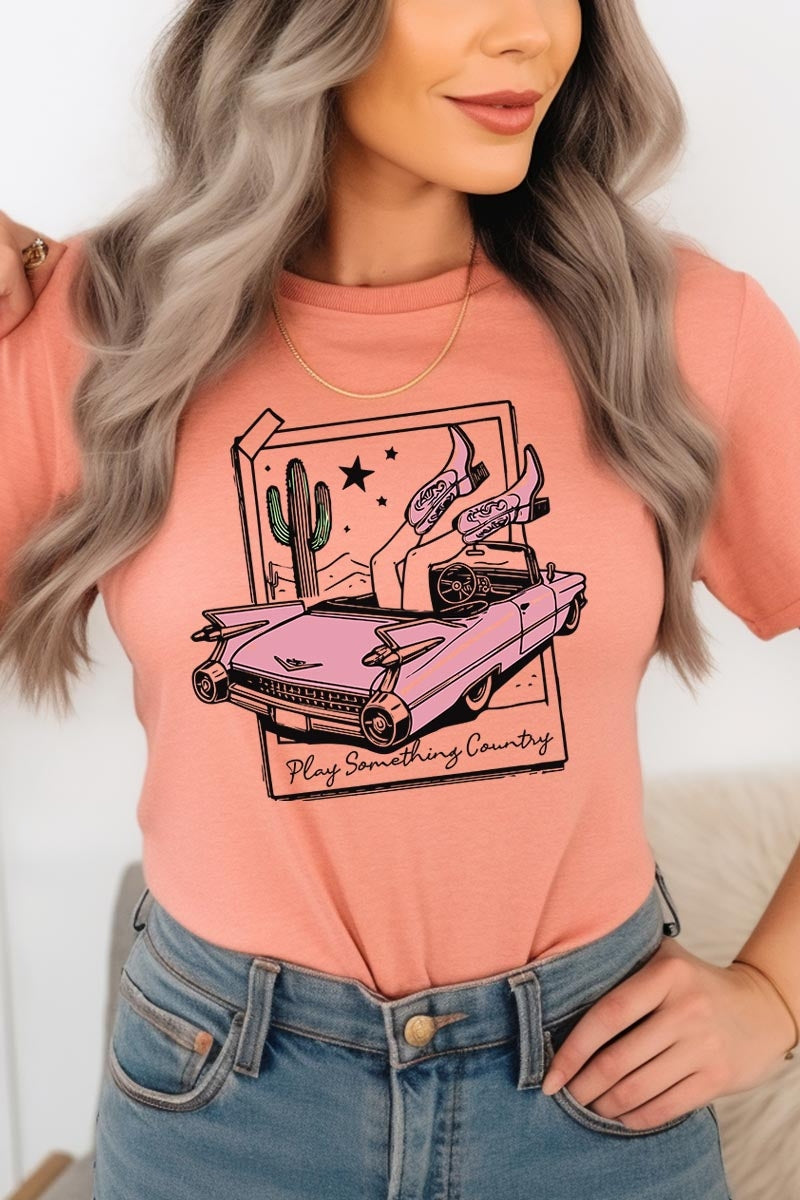 US3001P-E3098 Play Something Country Graphic Plus Tee $16