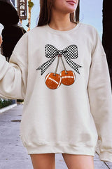 UL180P-E3055 Football Cherries Graphic Plus Sweatshirt $25