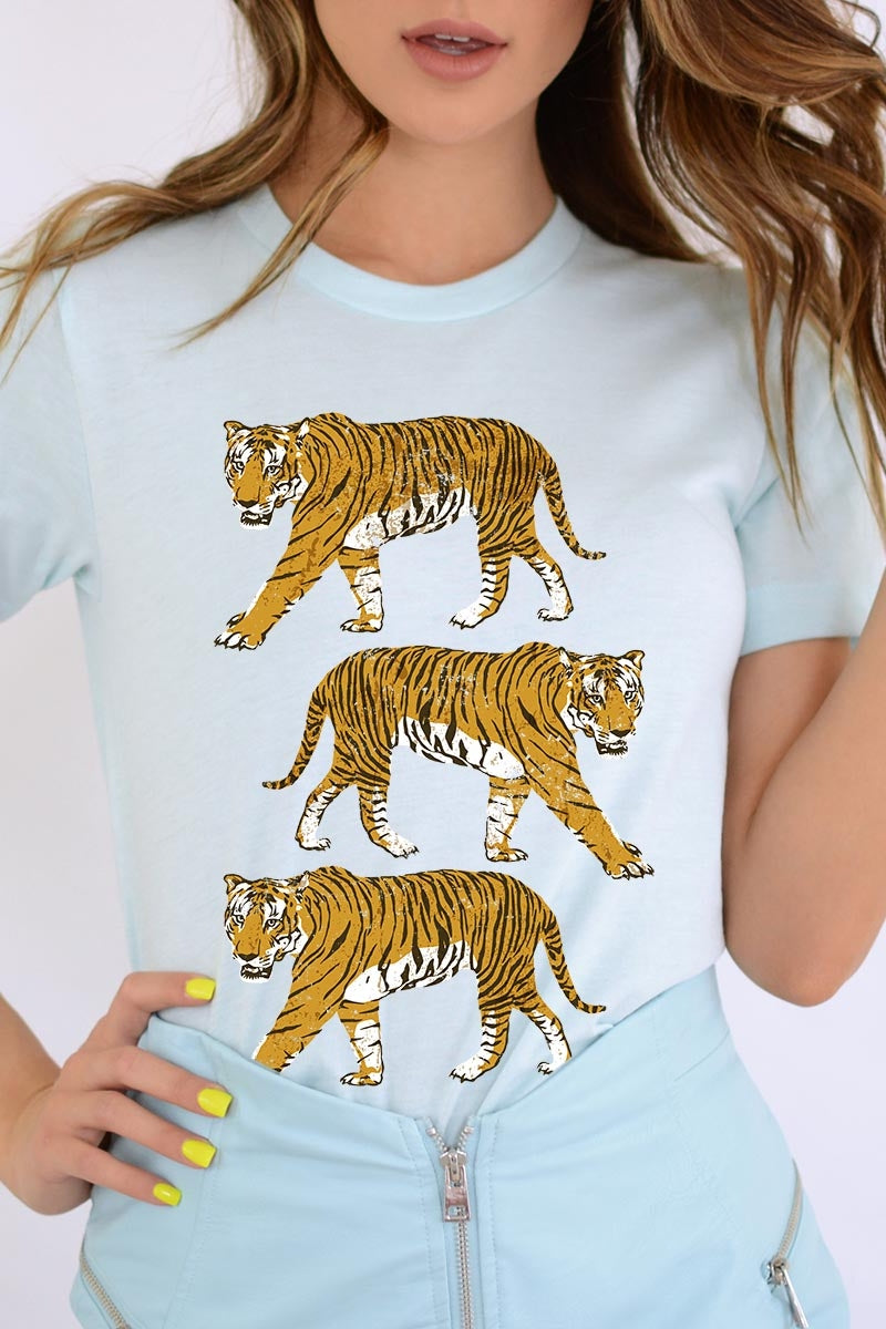US3001-E3104 Retro Tigers Graphic Tee $12.5