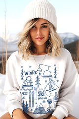 UL180P-E3188 Ski Doodle Graphic Plus Sweatshirt $25
