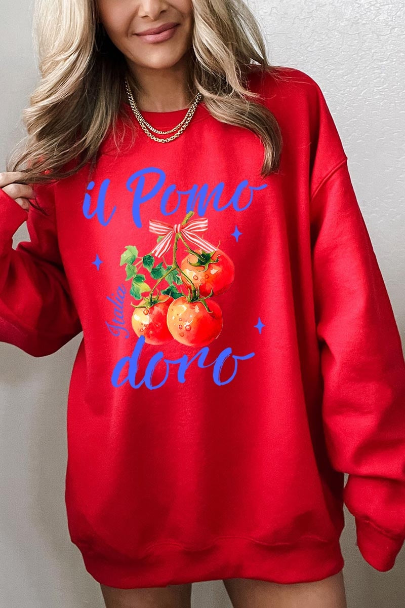 UL180-E3070 Il Pomodoro Tomato Art Graphic Sweatshirt $20