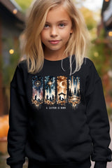 UL180B-E3204Z Savior Is Born Nativity Kids Graphic Sweatshirt $20