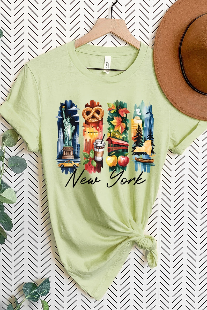 US3001-E3061NY New York State Brushstroke Graphic Tee $12.5