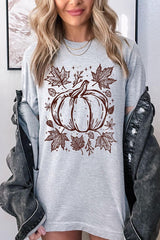 US3001-E3162 Fall Pumpkin Graphic Tee $12.5