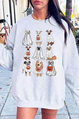 UL180P-E3106 Halloween Ghost Dog Graphic Plus Sweatshirt $25
