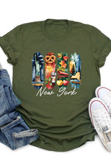 US3001-E3061NY New York State Brushstroke Graphic Tee $12.5