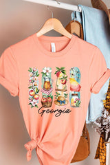 US3001P-E3061GA Georgia State Brushstroke Graphic Plus Tee $16