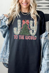 5000-E3213 Joy to the World Graphic Heavy Cotton Tee $9