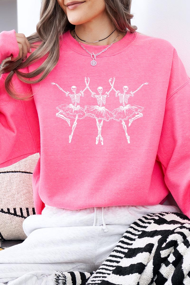 UL180-E3156 Halloween Ballerina Graphic Sweatshirt $20
