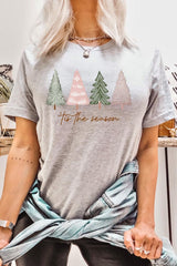 US3001P-E3218 Rustic Christmas Trees Graphic Plus Tee $16