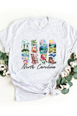 US3001-E3061NC North Carolina State Brushstroke Graphic Tee $12.5
