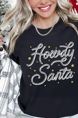 US3001-E3199 Howdy Santa Graphic Tee $12.5
