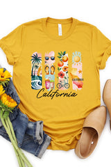 US3001-E3061CA California State Brushstroke Graphic Tee $12.5