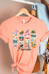 US3001-E3061FL Florida State Brushstroke Graphic Tee $12.5