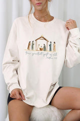 UL240P-E3183 Nativity Gift Graphic Plus Long Sleeve Tee $17