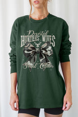 UL240-E3193 Hunters Wives Social Club Graphic Long Sleeve Tee $13.75