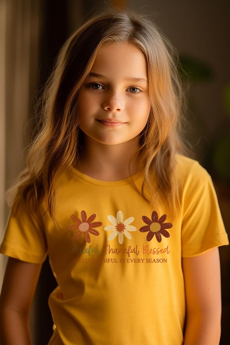 US3001Y-E3165Z Boho Fall Christian Kids Graphic Tee $11