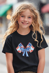 5000B-E3482Z Patriotic Bow Flags Kids Graphic Heavy Cotton Tee $8.5
