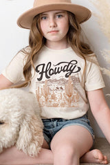 US3001Y-E3095Z Howdy Desert Western Kids Graphic Tee $11