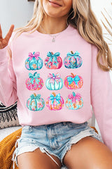 UL180-E3137 Coquette Pumpkin Graphic Sweatshirt $20