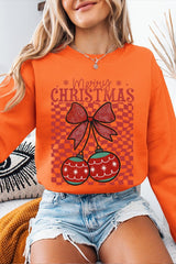 UL180P-E3196 Cherry Ornament Christmas Graphic Plus Sweatshirt $25