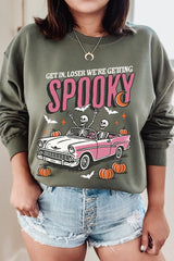 UL180-E3142 Spooky Skeleton Graphic Sweatshirt $20