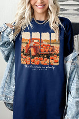 5000-E3172 Harvest Is Plenty Graphic Heavy Cotton Tee $9