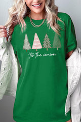5000-E3218 Rustic Christmas Trees Graphic Heavy Cotton Tee $9