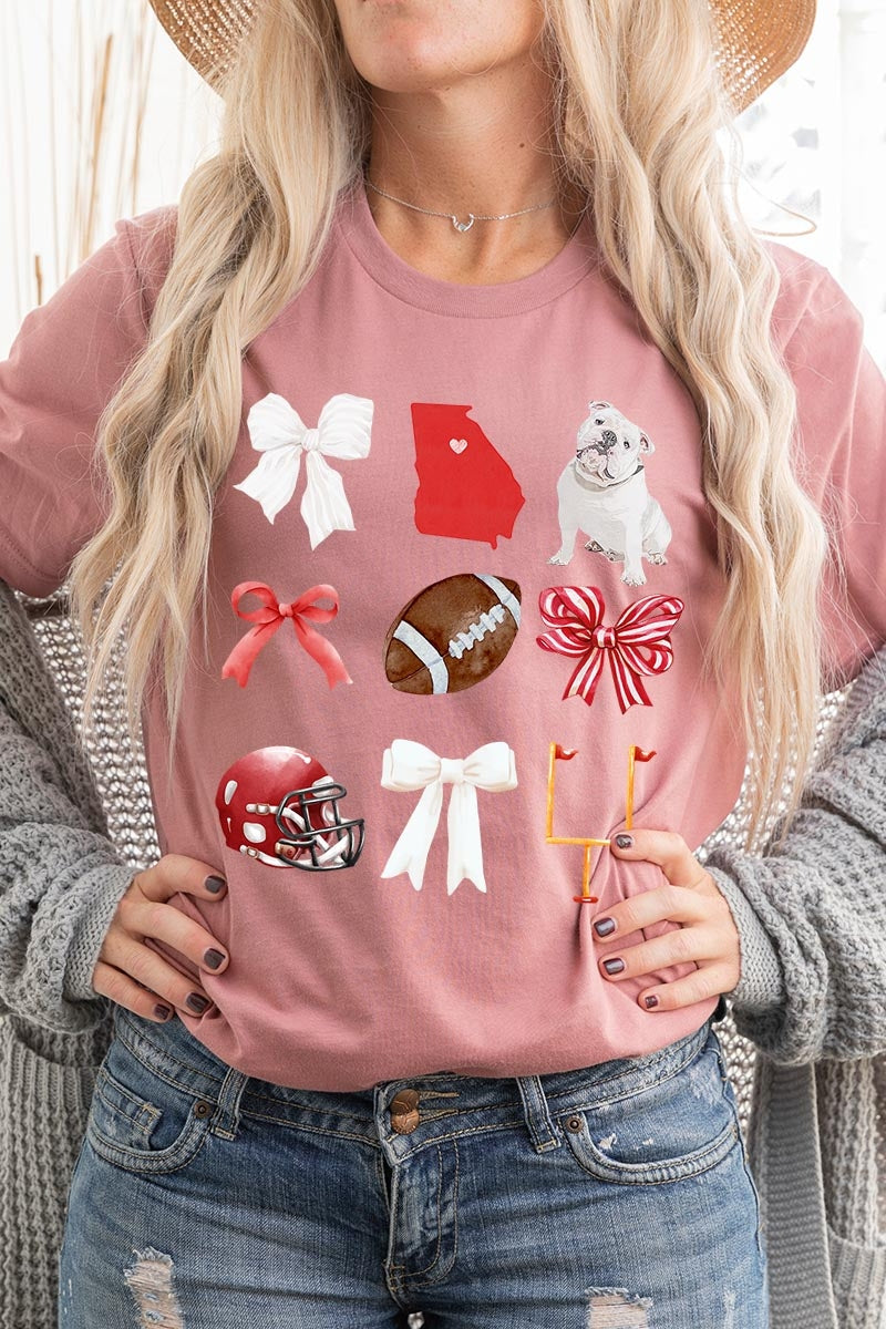 US3001P-E3080 Georgia Football Graphic Plus Tee $16