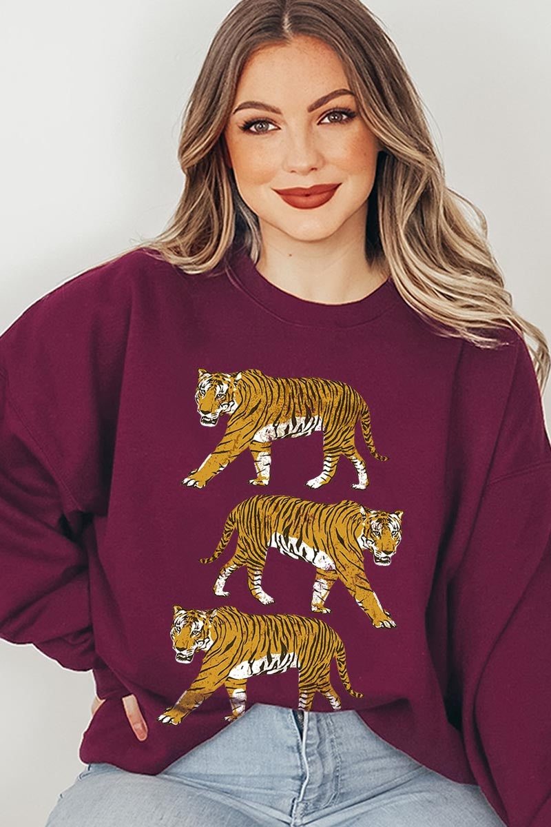 UL180-E3104 Retro Tigers Graphic Sweatshirt $20