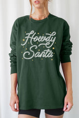UL240P-E3199 Howdy Santa Graphic Plus Long Sleeve Tee $17