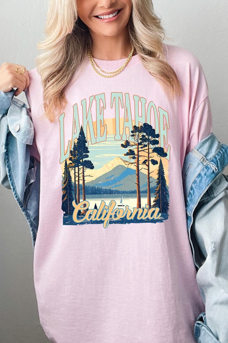 5000-E3059 Lake Tahoe Graphic Heavy Cotton Tee $9