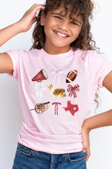 US3001Y-E3079Z Texas Football Kids Graphic Tee $11