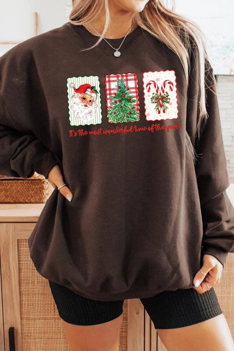 UL180P-E3201 Most Wonderful Time Graphic Plus Sweatshirt $25