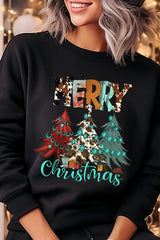 UL180-E3200 Merry Christmas Trees Graphic Sweatshirt $20