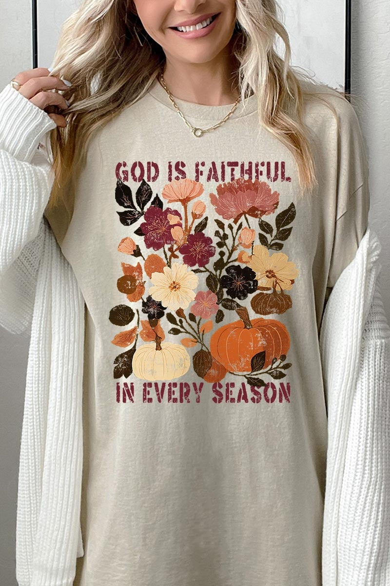 5000P-E3171 Faithful In Every Season Graphic Plus Heavy Cotton Tee $12.75