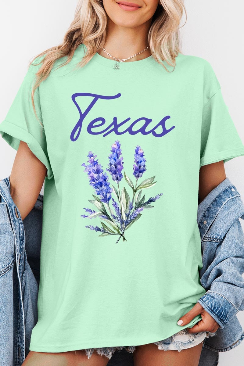 5000P-E3060 Texas Bluebonnet Graphic Plus Heavy Cotton Tee $12.75