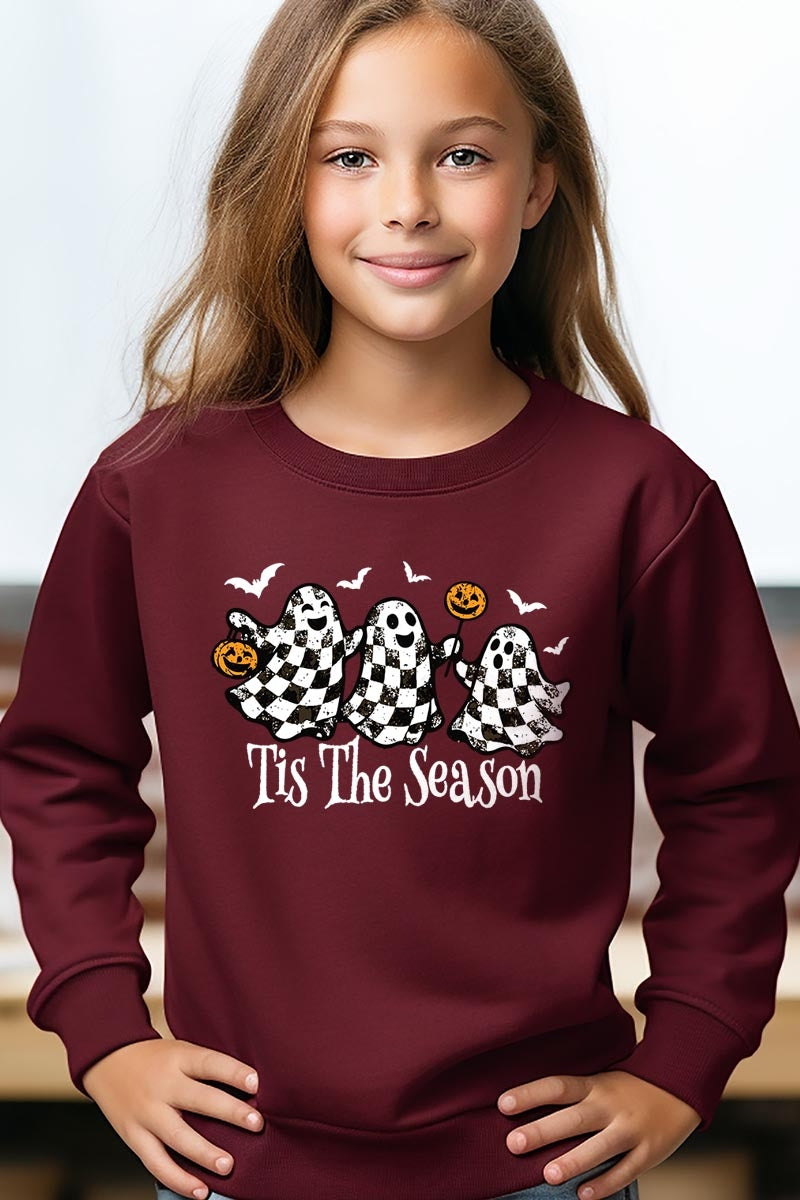 UL180B-E3124Z Retro Ghosts Kids Graphic Sweatshirt $20