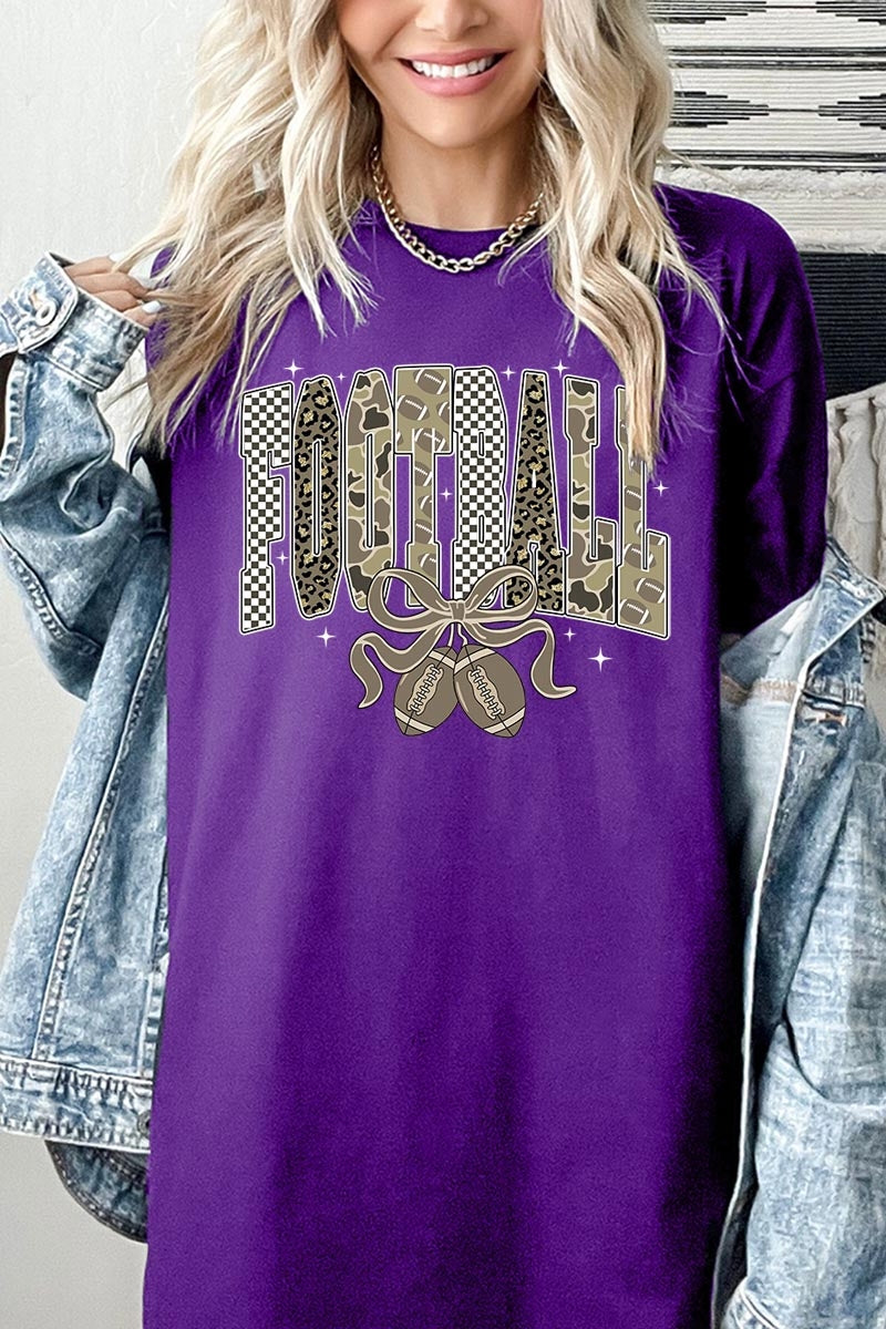 5000-E3132 Camo Football Graphic Heavy Cotton Tee $9