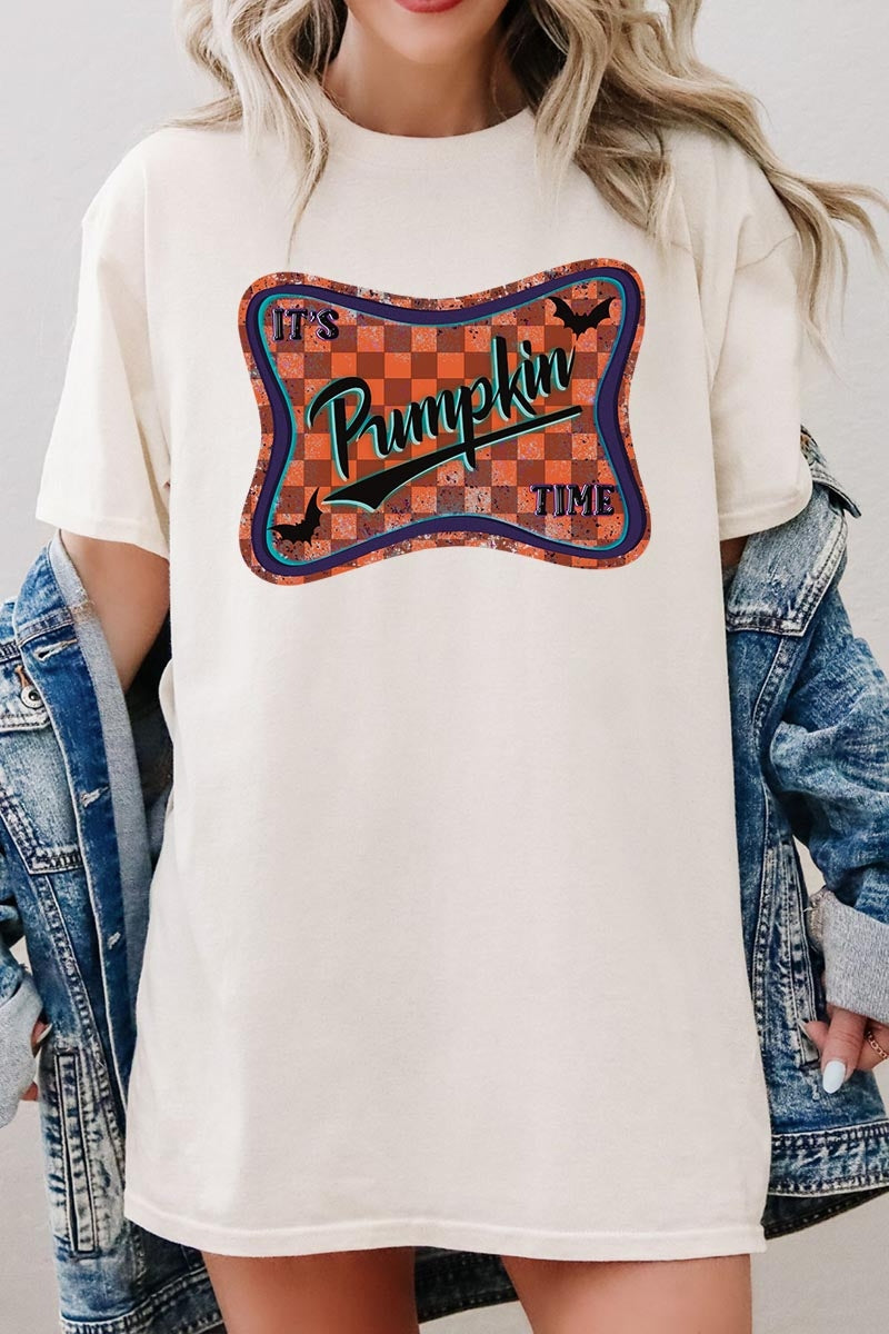 5000-E3144 Itu2019s pumpkin time Graphic Heavy Cotton Tee $9