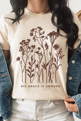 US3001-E3146 Christian Wildflower Graphic Tee $12.5