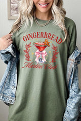 5000-E3216 Gingerbread Martini Club Graphic Heavy Cotton Tee $9