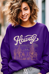 UL180P-E3095 Howdy Desert Western Graphic Plus Sweatshirt $25